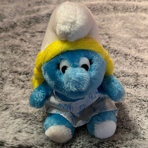 🤡3/30$ Smurfette vintage Payo 1981 plush 8 inch Read